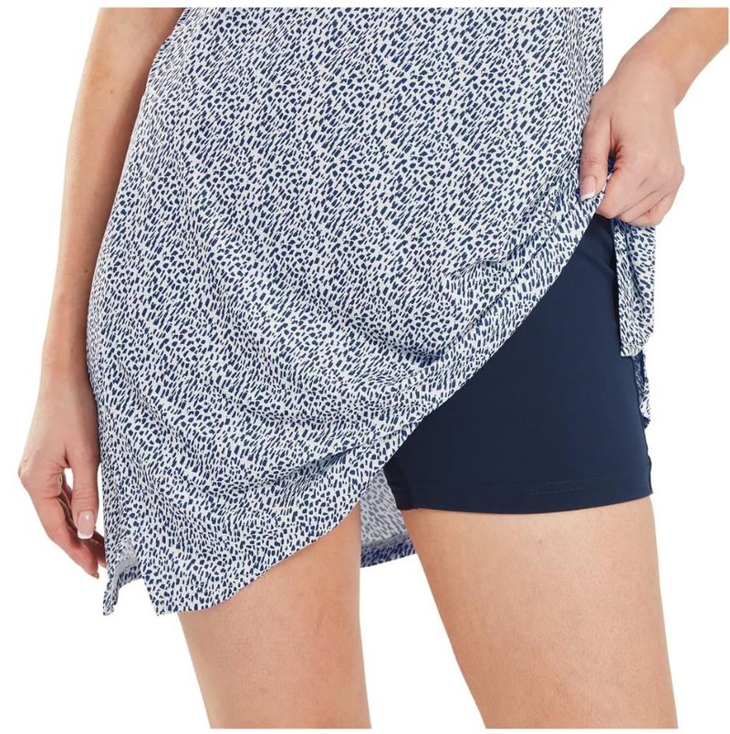 FootJoy Animal Print women's dress, white/skyway/navy