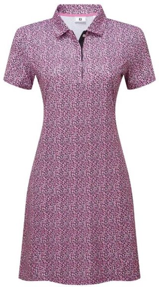 FootJoy Animal Print women's dress, white/berry/black