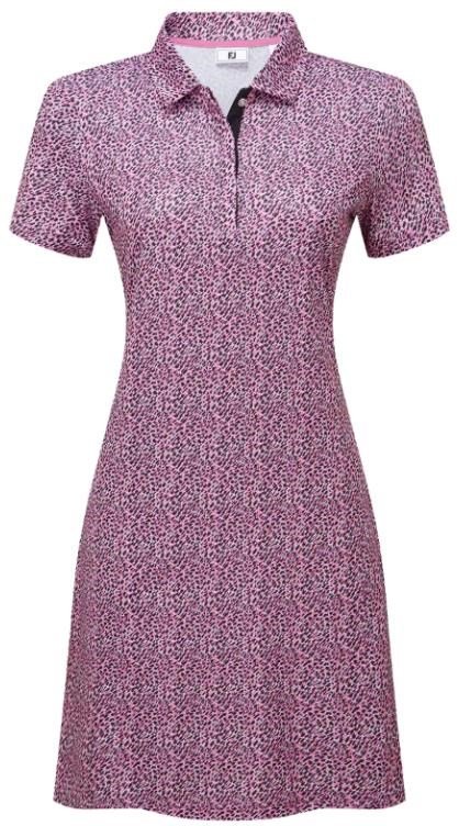 FootJoy Animal Print women's dress, white/berry/black