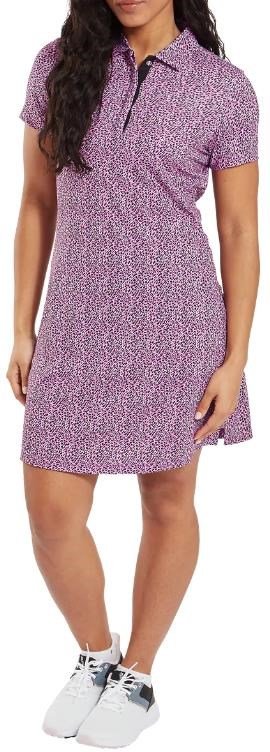 FootJoy Animal Print women's dress, white/berry/black