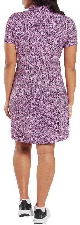 FootJoy Animal Print women's dress, white/berry/black