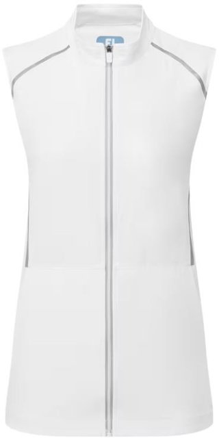 FootJoy TempoSeries Full-Zip women's vest, white/silver