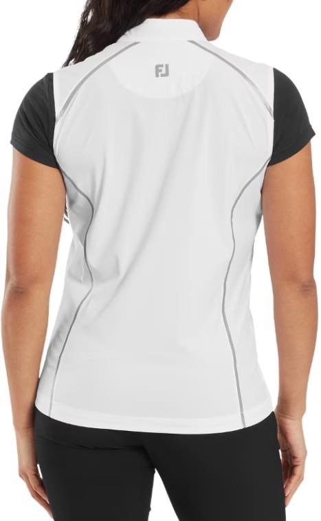 FootJoy TempoSeries Full-Zip women's vest, white/silver
