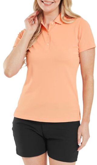 FootJoy Stretch Pique Solid women's polo, papaya
