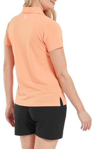 FootJoy Stretch Pique Solid women's polo, papaya