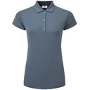 FootJoy Cap Sleeve Lisle women's polo, heather navy
