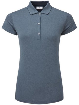 FootJoy Cap Sleeve Lisle women's polo, heather navy