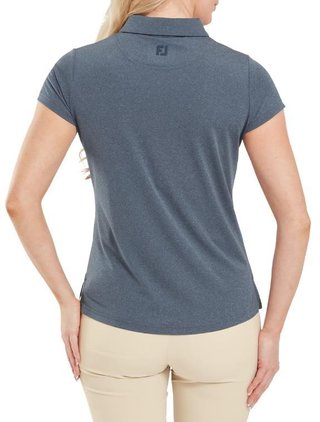 FootJoy Cap Sleeve Lisle women's polo, heather navy