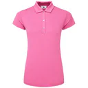 FootJoy Cap Sleeve Lisle women's polo, heather hot pink