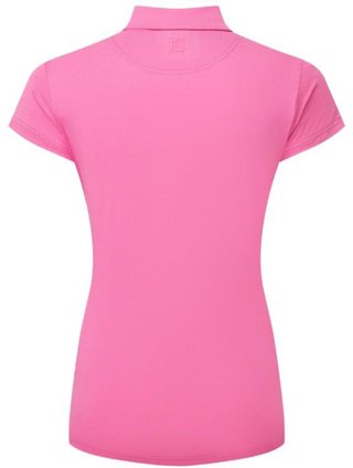 FootJoy Cap Sleeve Lisle women's polo, heather hot pink