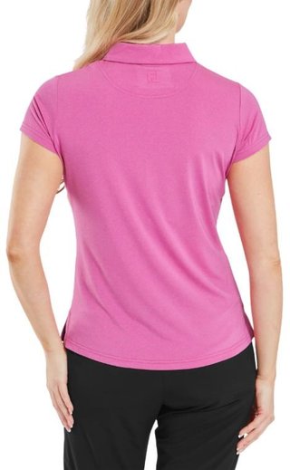 FootJoy Cap Sleeve Lisle women's polo, heather hot pink