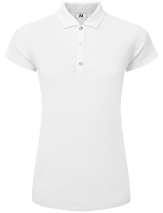 FootJoy Cap Sleeve Lisle women's polo, white