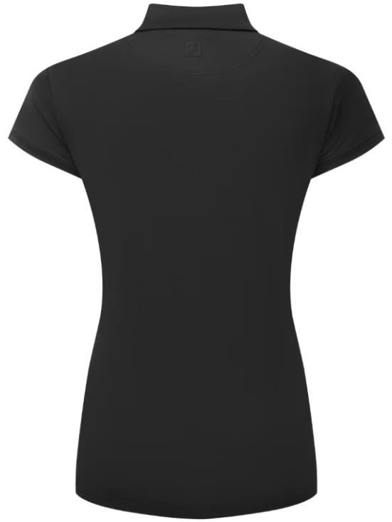 FootJoy Cap Sleeve Lisle women's polo, black