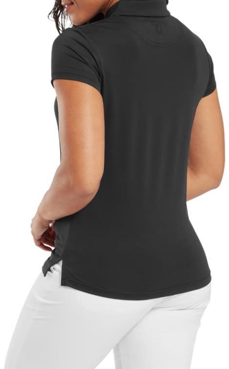 FootJoy Cap Sleeve Lisle women's polo, black