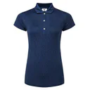FootJoy Painted Floral Cap Sleeve Lisle women's polo, navy