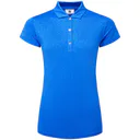 FootJoy Painted Floral Cap Sleeve Lisle women's polo, cobalt