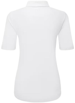 FootJoy Half Sleeve Ruched Lisle women's polo, white