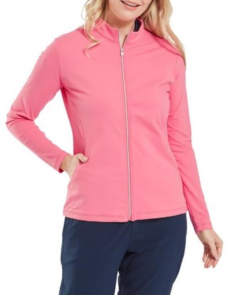 FootJoy Full-Zip Midlayer women's sweatshirt, pink lemonade