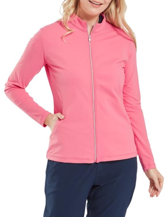 FootJoy Full-Zip Midlayer women's sweatshirt, pink lemonade
