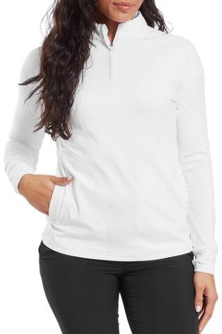 FootJoy Half-Zip Midlayer women's sweatshirt, white