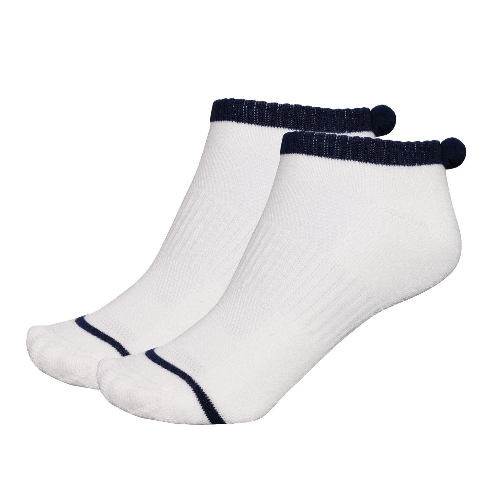 FootJoy ProDry Pom-Pom ladies socks, white/navy