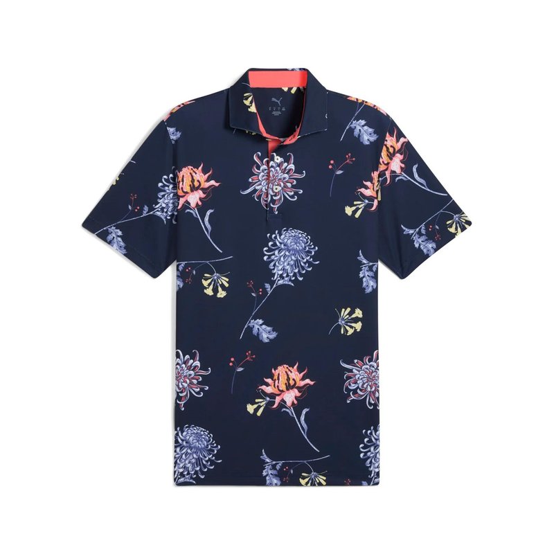 Puma Mattr Dahlia men's polo, deep navy/blue horizon