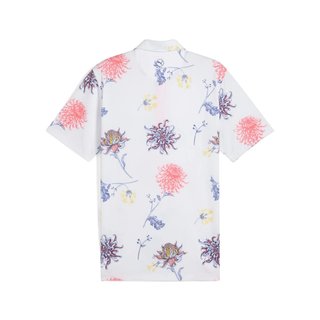 Puma Mattr Dahlia men's polo, white glow/peach frost