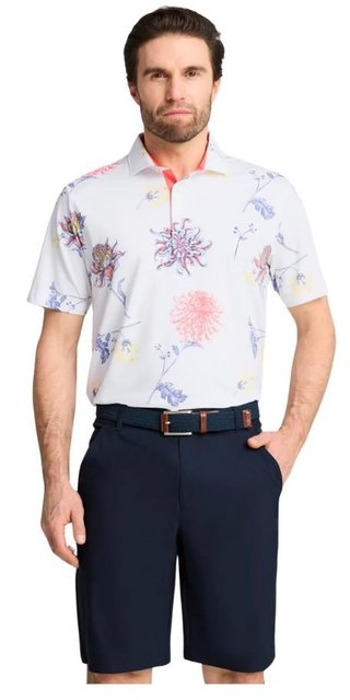 Puma Mattr Dahlia men's polo, white glow/peach frost