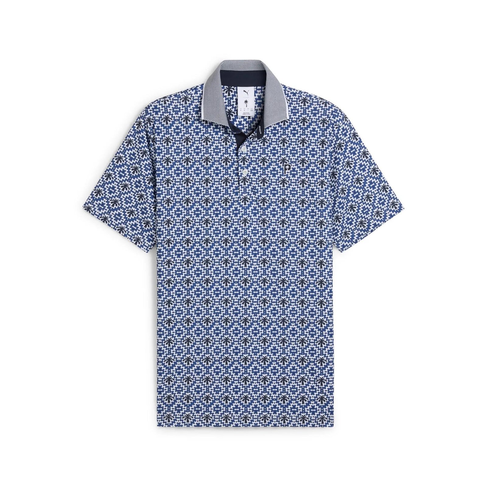 Puma X PTC Tile men's polo, white glow/deep navy