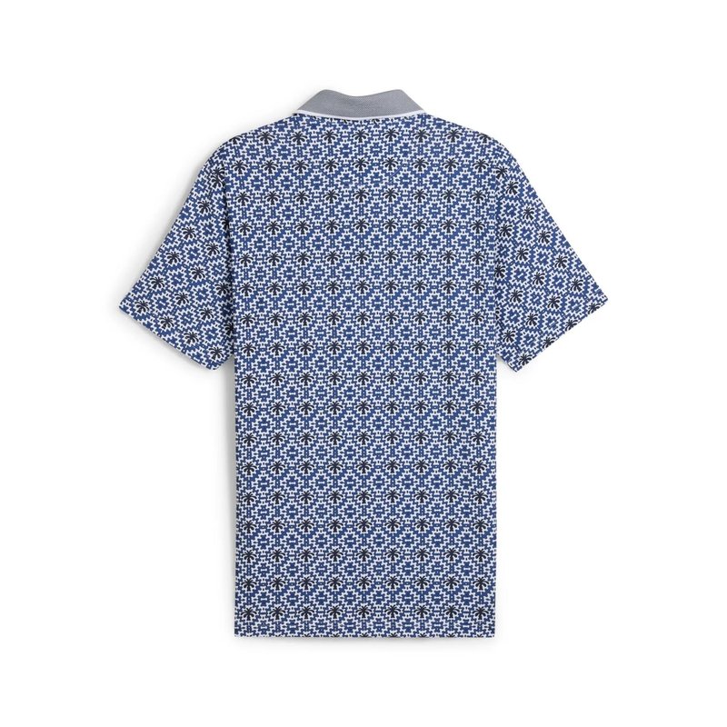 Puma X PTC Tile men's polo, white glow/deep navy