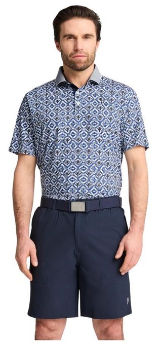 Puma X PTC Tile men's polo, white glow/deep navy