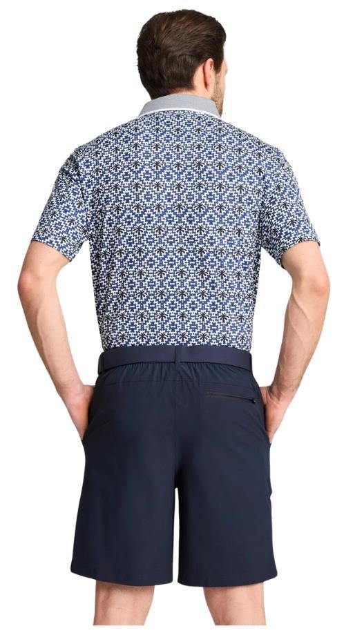 Puma X PTC Tile men's polo, white glow/deep navy