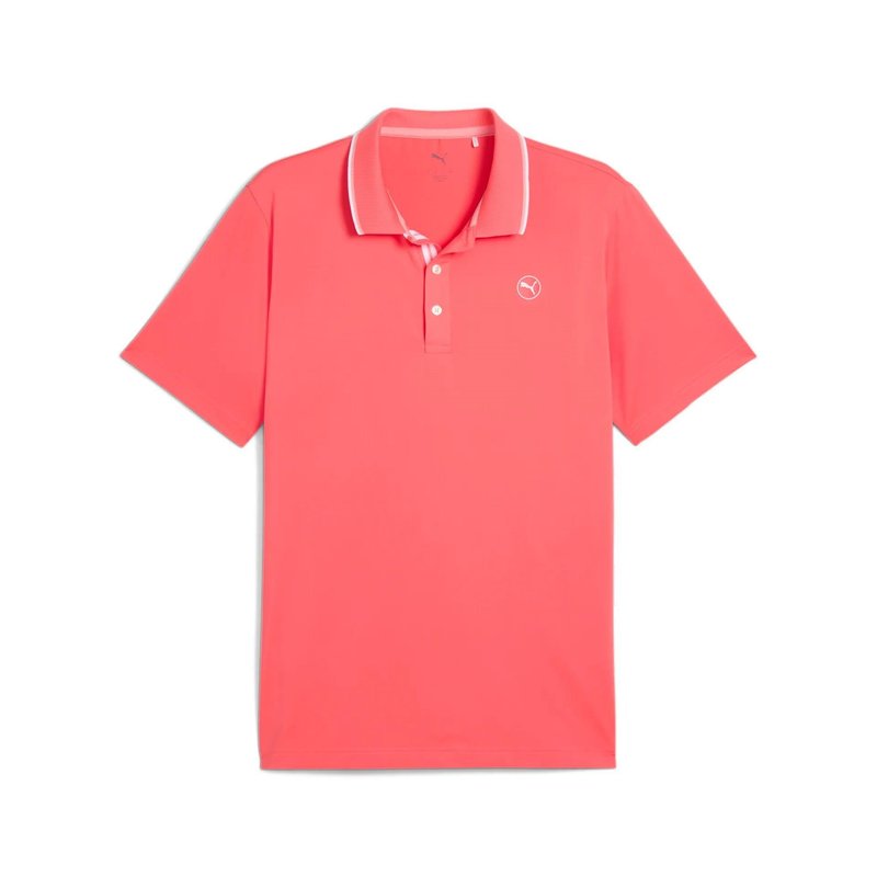 Puma Mattr Elevated Solid men's polo, peach frost