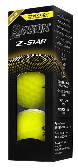 Srixon Z-STAR golf balls, yellow