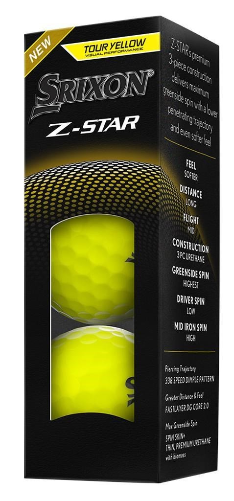 Srixon Z-STAR golf balls, yellow