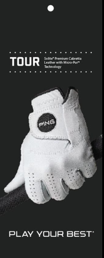 PING Tour mens golf glove, white