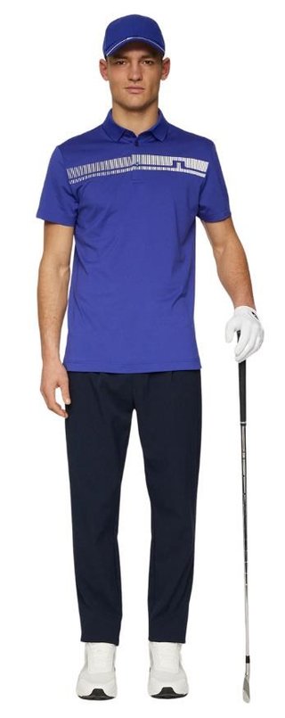 J.Lindeberg Klas men's polo, clematis blue
