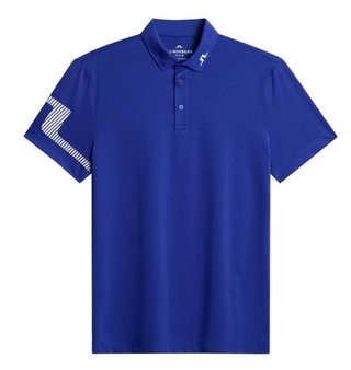 J.Lindeberg Heath Strike men's polo, clematis blue