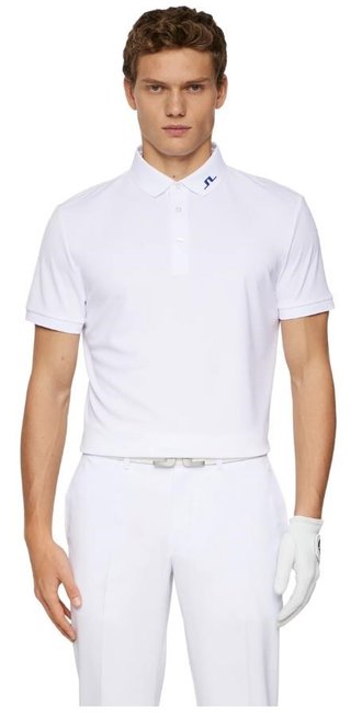 J.Lindeberg KV Print men's polo, tour tiger clematis