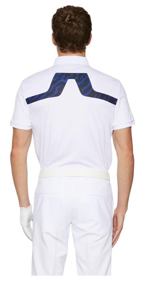 J.Lindeberg KV Print men's polo, tour tiger clematis