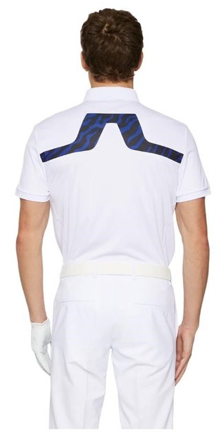 J.Lindeberg KV Print men's polo, tour tiger clematis