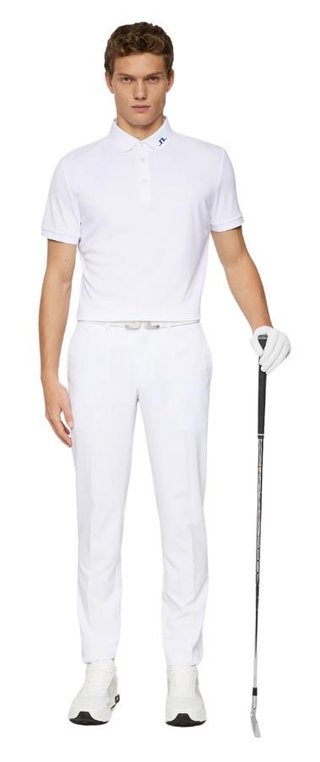 J.Lindeberg KV Print men's polo, tour tiger clematis