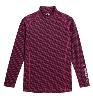 J.Lindeberg Ello Compression Print men's top, tour geo navy