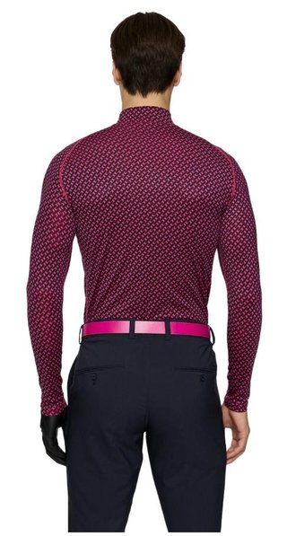J.Lindeberg Ello Compression Print men's top, tour geo navy