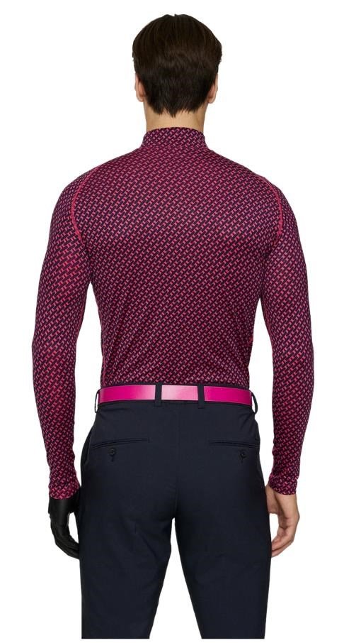 J.Lindeberg Ello Compression Print men's top, tour geo navy