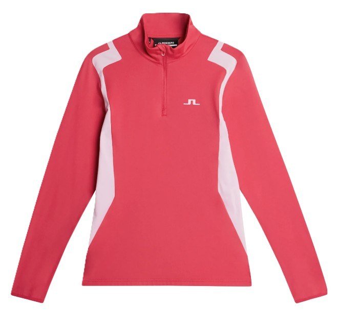 J.Lindeberg Mae Quarter Zip Mid women's midlayer, azalea