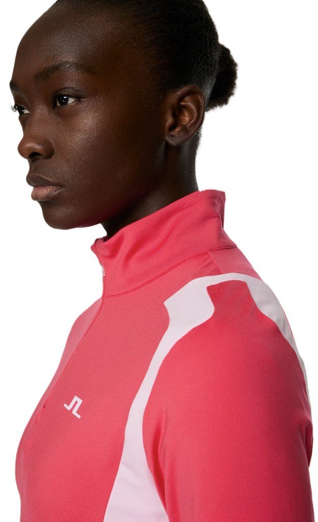 J.Lindeberg Mae Quarter Zip Mid women's midlayer, azalea