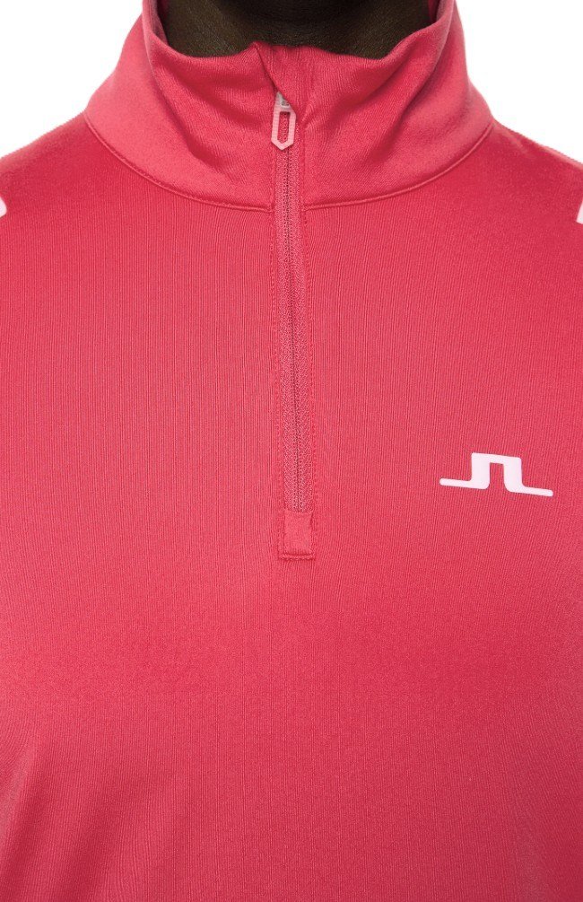 J.Lindeberg Mae Quarter Zip Mid women's midlayer, azalea