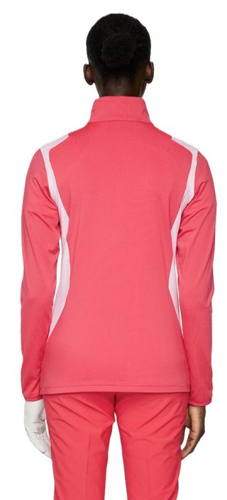 J.Lindeberg Mae Quarter Zip Mid women's midlayer, azalea