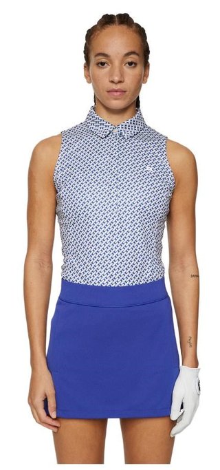 J.Lindeberg Dena Print Sleeveless women's top, tour geo moonbeam